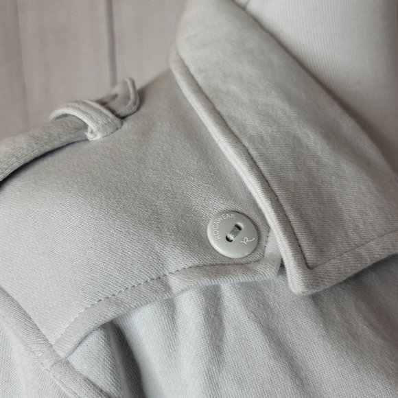 Rocawear Kids Double Breasted Jacket Light Gray‎ Embroidered Logo Size Medium - Picture 3 of 11